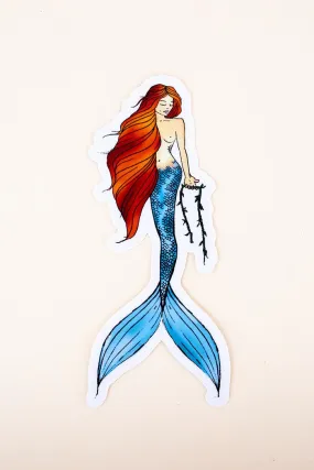 Maile Mermaid Sticker - Red Hair