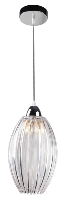 9081H-CL Pendant Light in Chrome/Glass