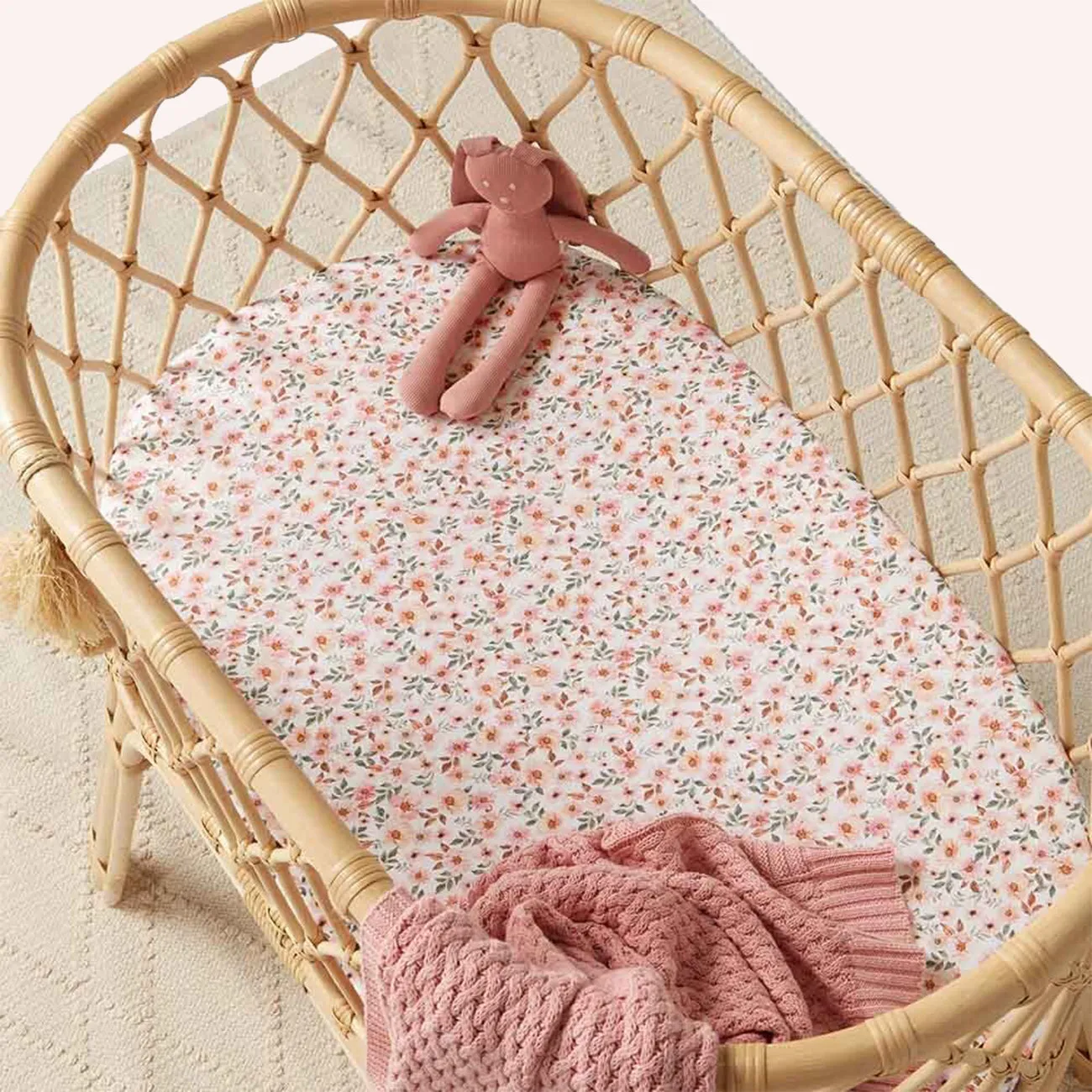 Bassinet Sheet / Change Pad Cover - Spring Floral