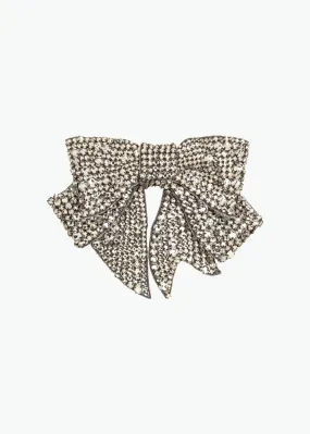 Belle Bow Barrette -- Crystal