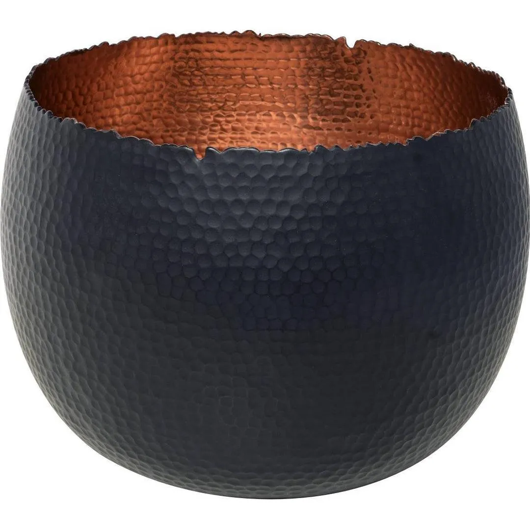 Black Marrakesh Hammered Bowl Planter