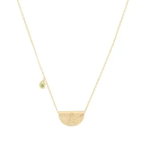 By Charlotte Lotus Birthstone Necklace (May), Gold