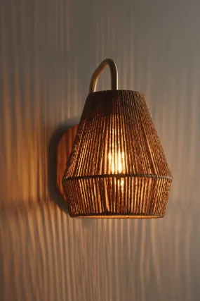 Cove Rope Wood Wall Light