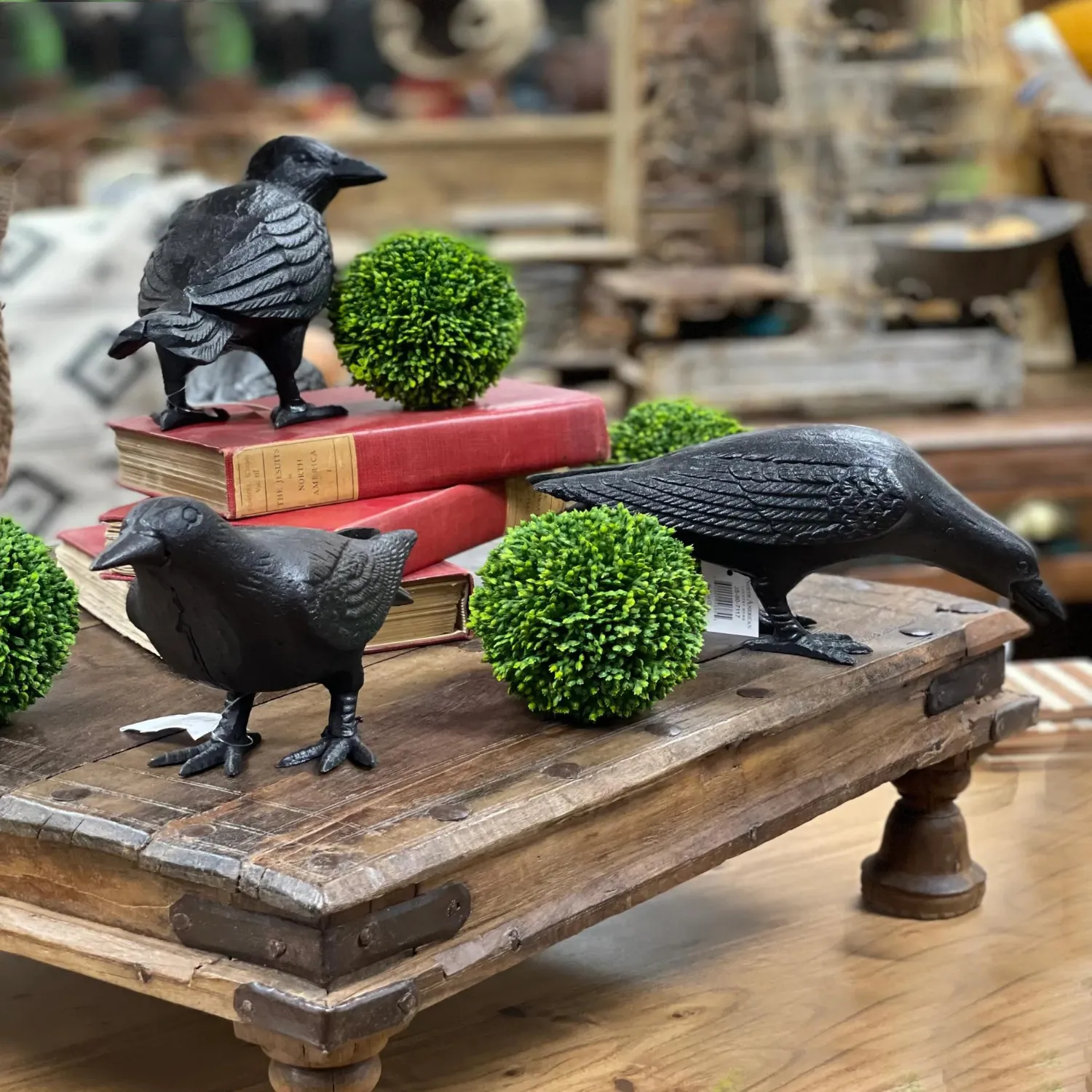 Decorative Onyx Crow Statue