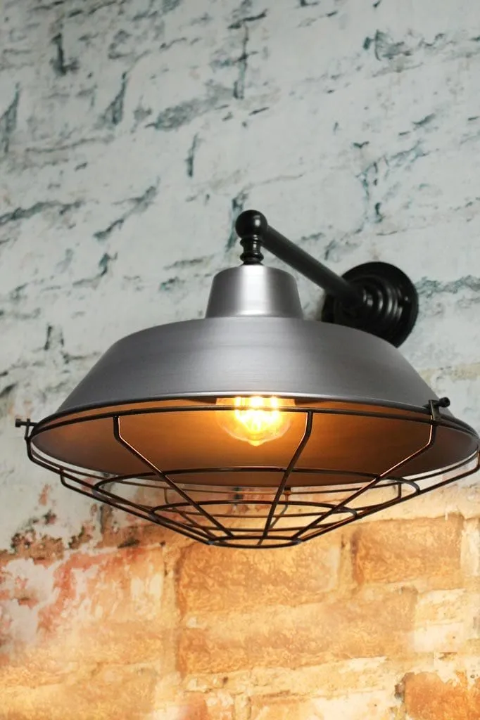 Factory Wall Light with Covers