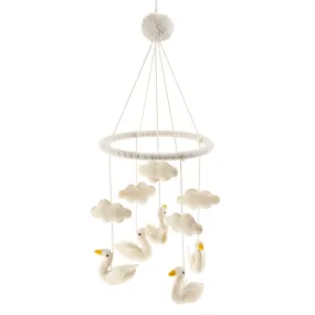 Floating Felt Swan Baby Mobile