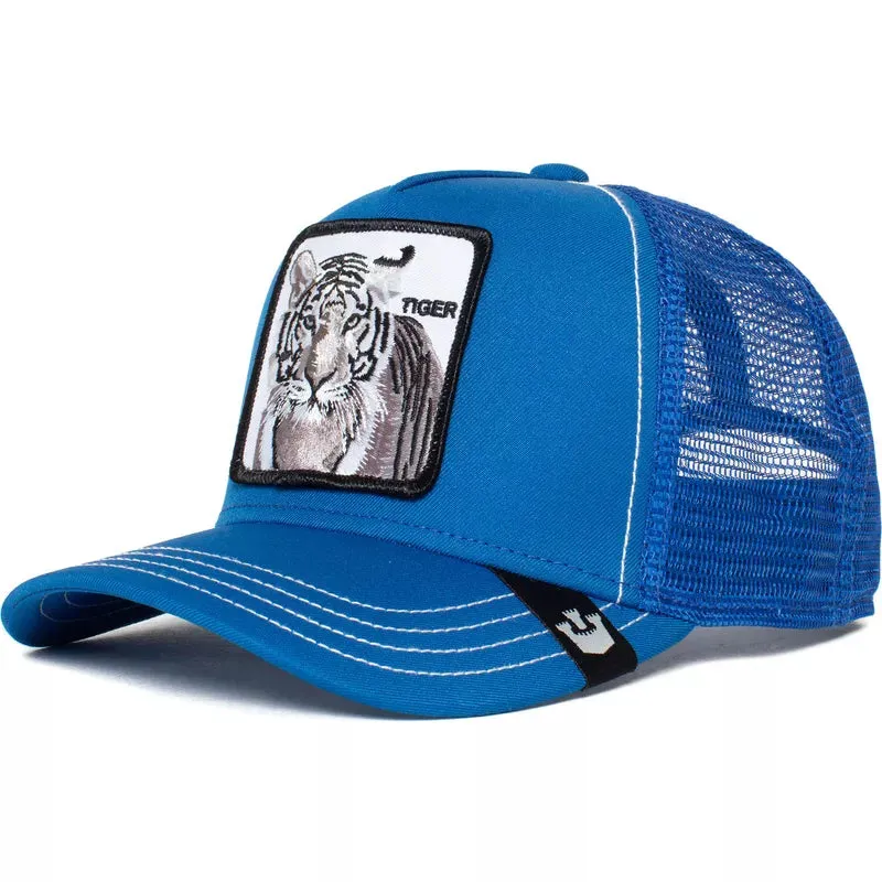 Goorin Bros Youth Sized Stripe Earner (Tiger) Trucker Hat (Blue)