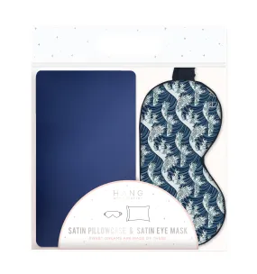 Hang Accessories Hokusai The Great Wave Satin Pillow & Eye Mask Set ZZSET14