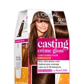 L'Oreal Paris Casting Creme Gloss Shade 400 Dark Brown 21 g   24 ml