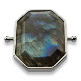 Luxe Labradorite Octangle Crystal Element (premium grade – includes labradorescence/flash)