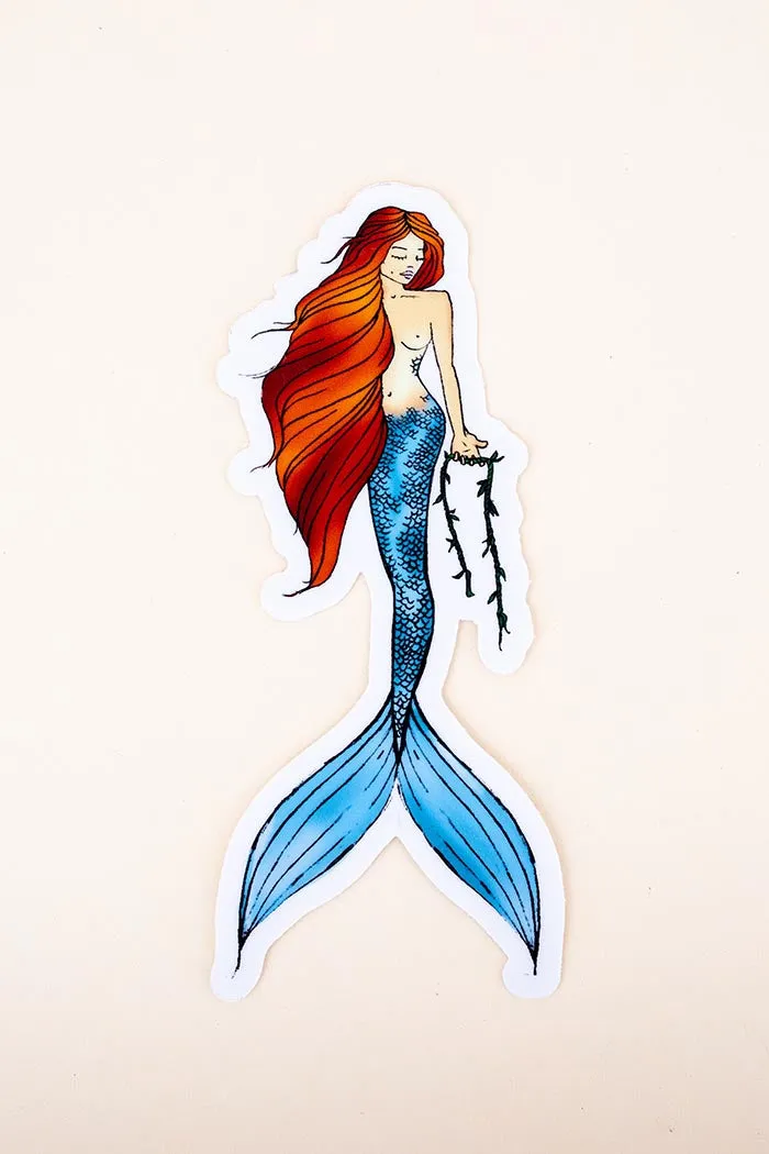 Maile Mermaid Sticker - Red Hair