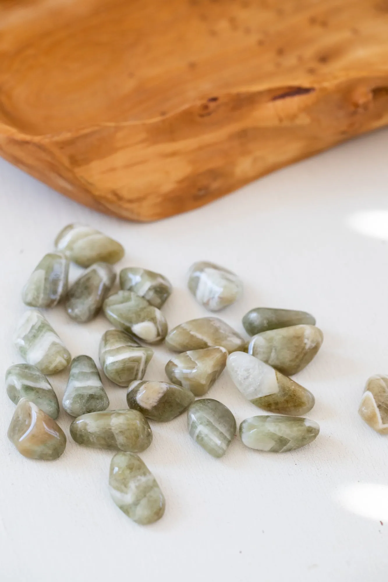 Prasiolite - Green Amethyst, Tumbled