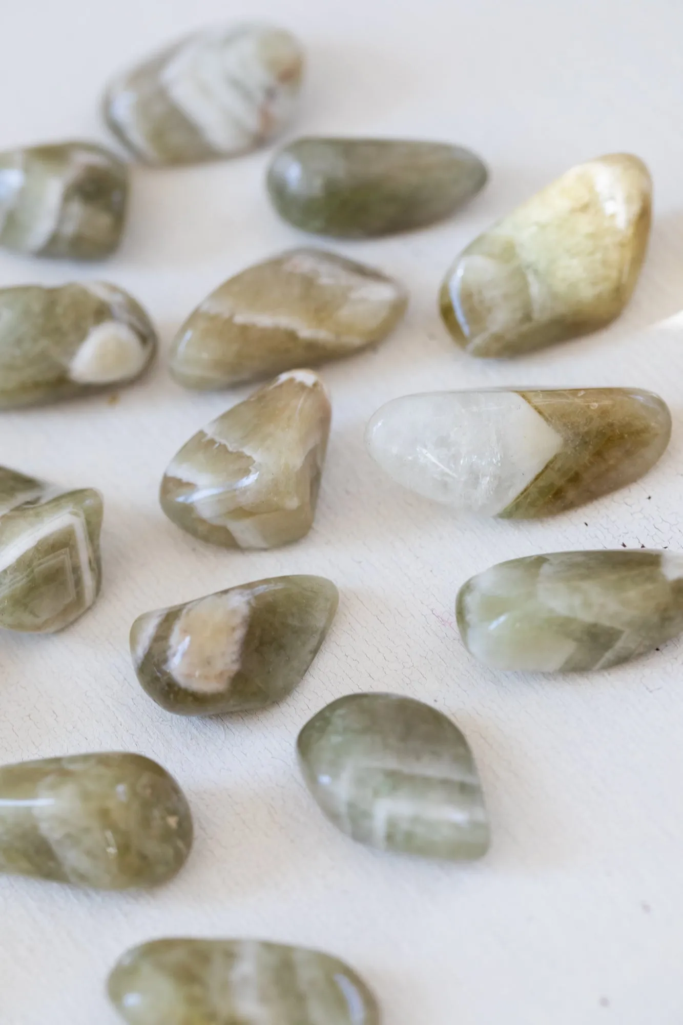 Prasiolite - Green Amethyst, Tumbled