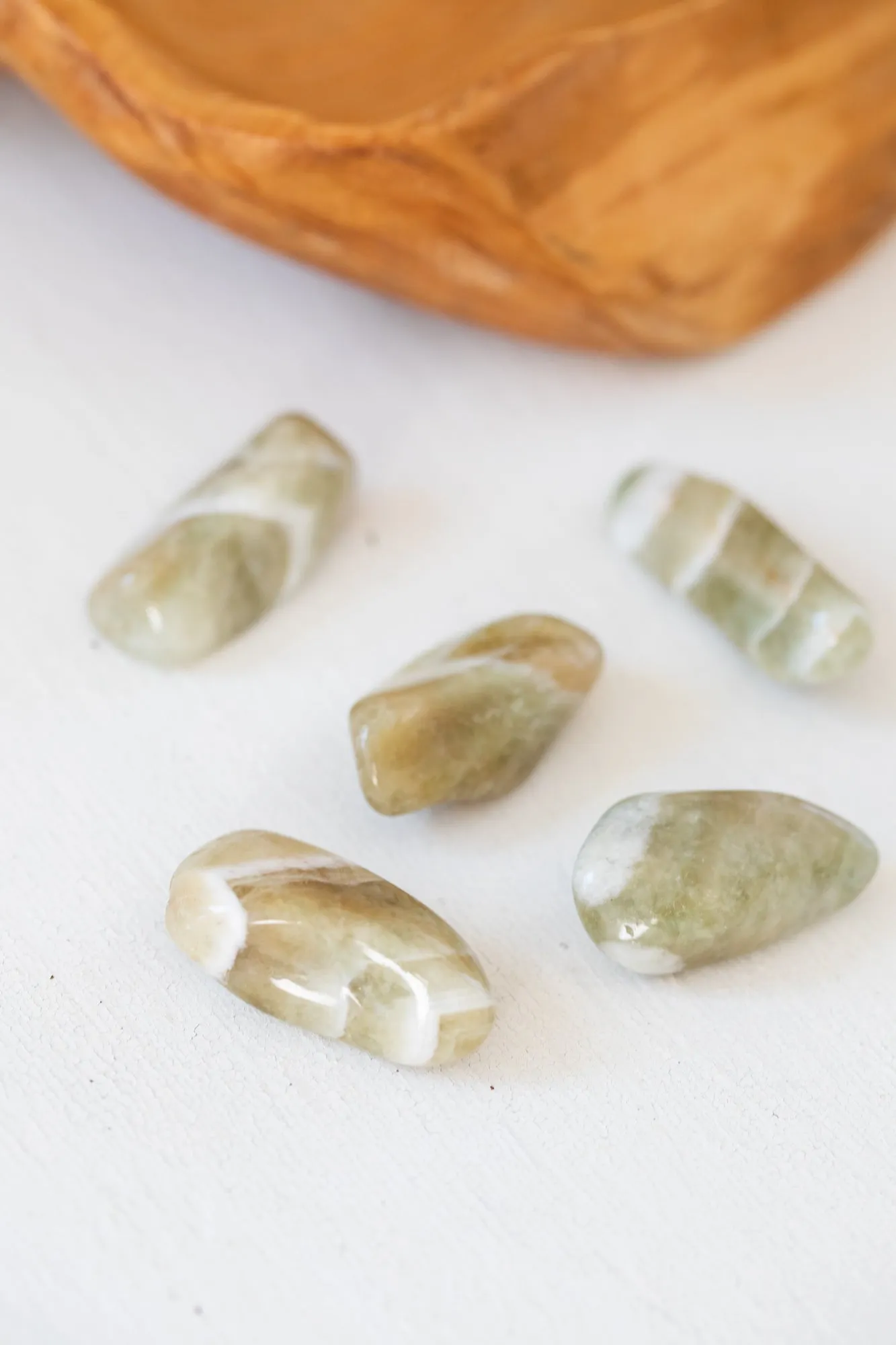 Prasiolite - Green Amethyst, Tumbled