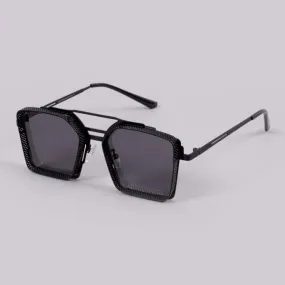 Retro Classic Black Square Steampunk Sunglasses For Unisex-SunglassesCraft