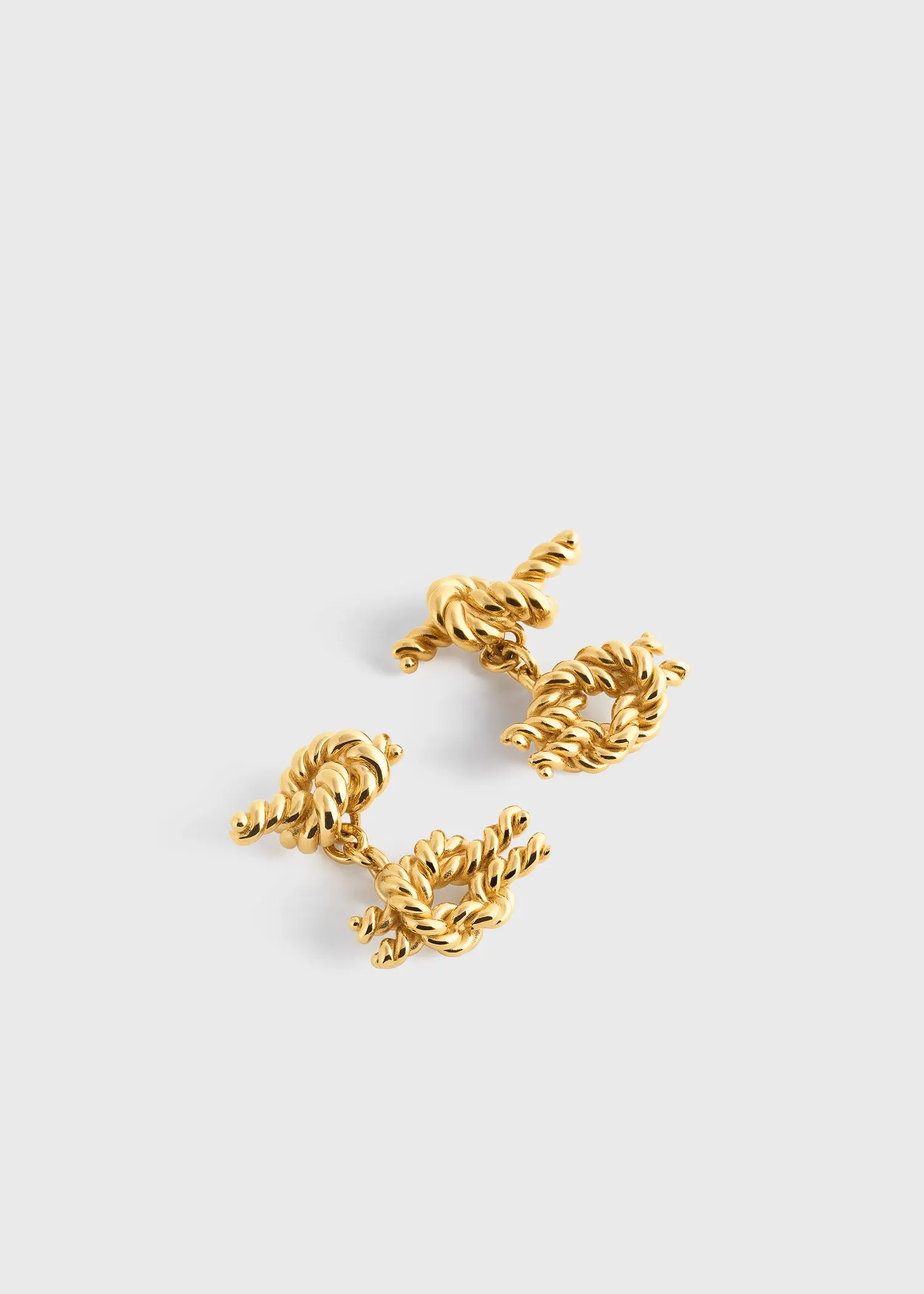 Rope knot cufflinks gold