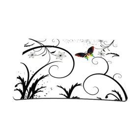 Standard 9 x 7 Inch Mouse Pad – White Butterfly Escape Floral