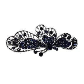 Yellow Chimes Hair Clips for Women Girls Barrette Hair Clips for Women Hair Accessories for Women Butterfly Clips for Women Blue Crystal French Barrette Hair Clips for Women and Girls Gift For Women & Girls